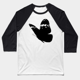 Butterfly Black Silhouette Animal Pet Cool Style Baseball T-Shirt